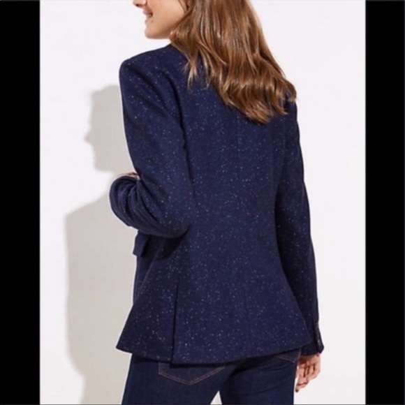 Ann Taylor Loft navy wool blend jacket Size 0 - Picture 13 of 13